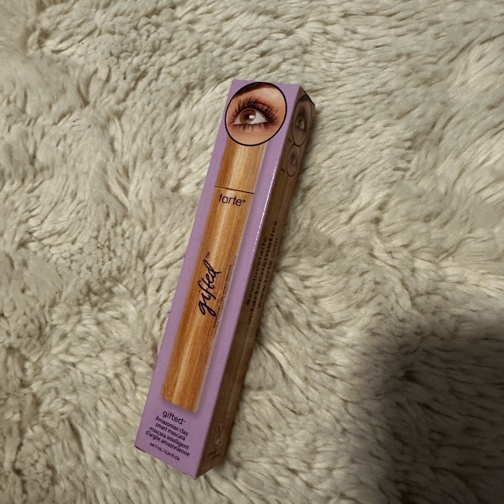 tarte mascara in lavender and natural wood tones